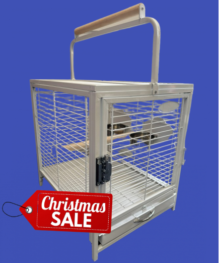 Parrot-Supplies Parrot Travel Cage - White Parrot-Supplies Parrot Travel Cage - White